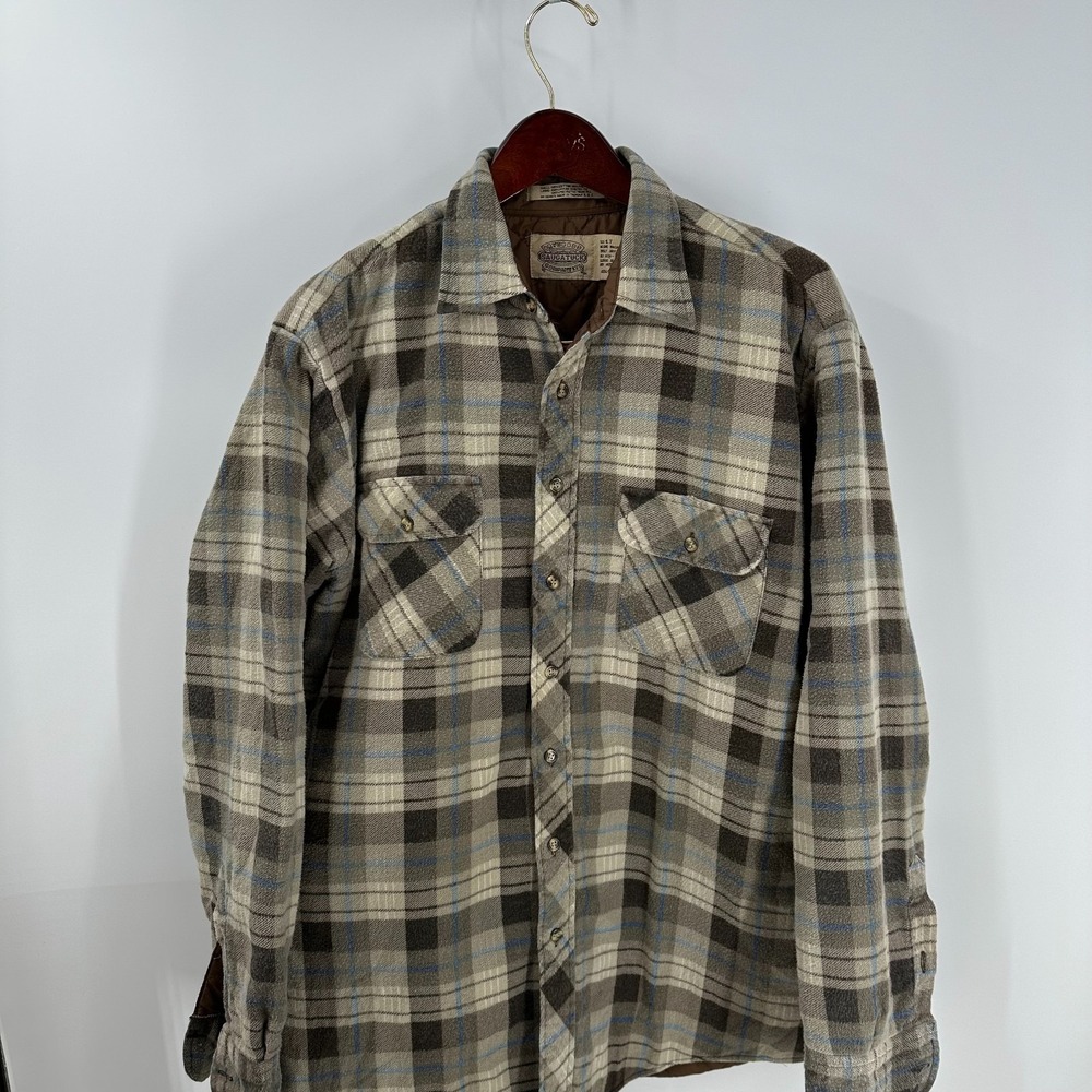 Saugatuck‎ Drygoods Plaid Flannel Flap Pocket Button-Up Shirt Multicolor Size LT